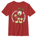 Red Graphic Tee D7057
