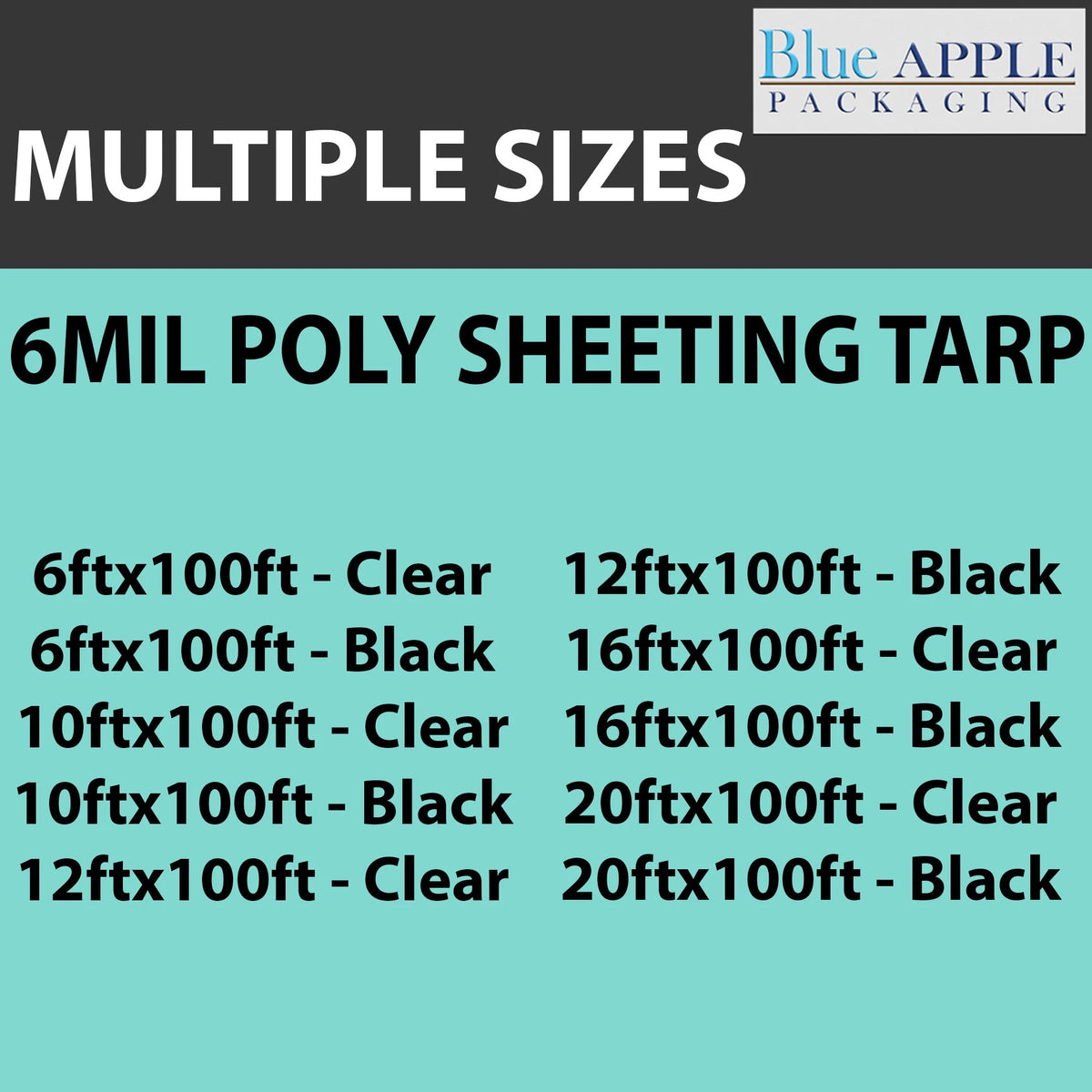 6Mil Clear LDPE Plastic Sheeting Tarp (12ft x 100ft) E587993