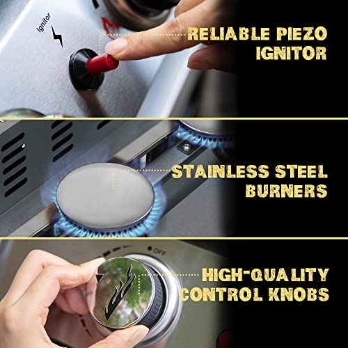 3-Burner Portable Gas Grill Griddle T1005