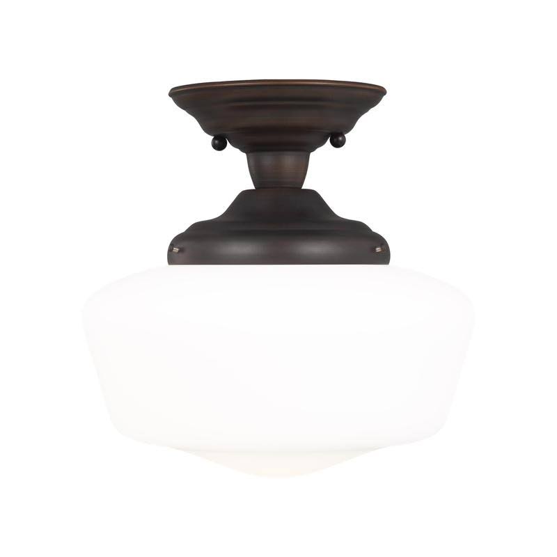 Chrome Semi Flush Mount Light R217809