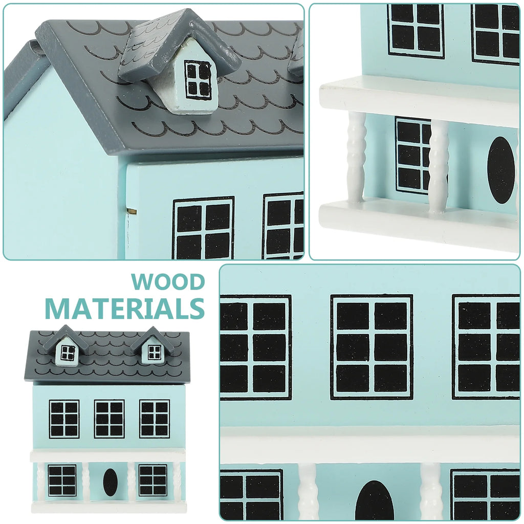 Miniature Wooden Doll House Villa S183