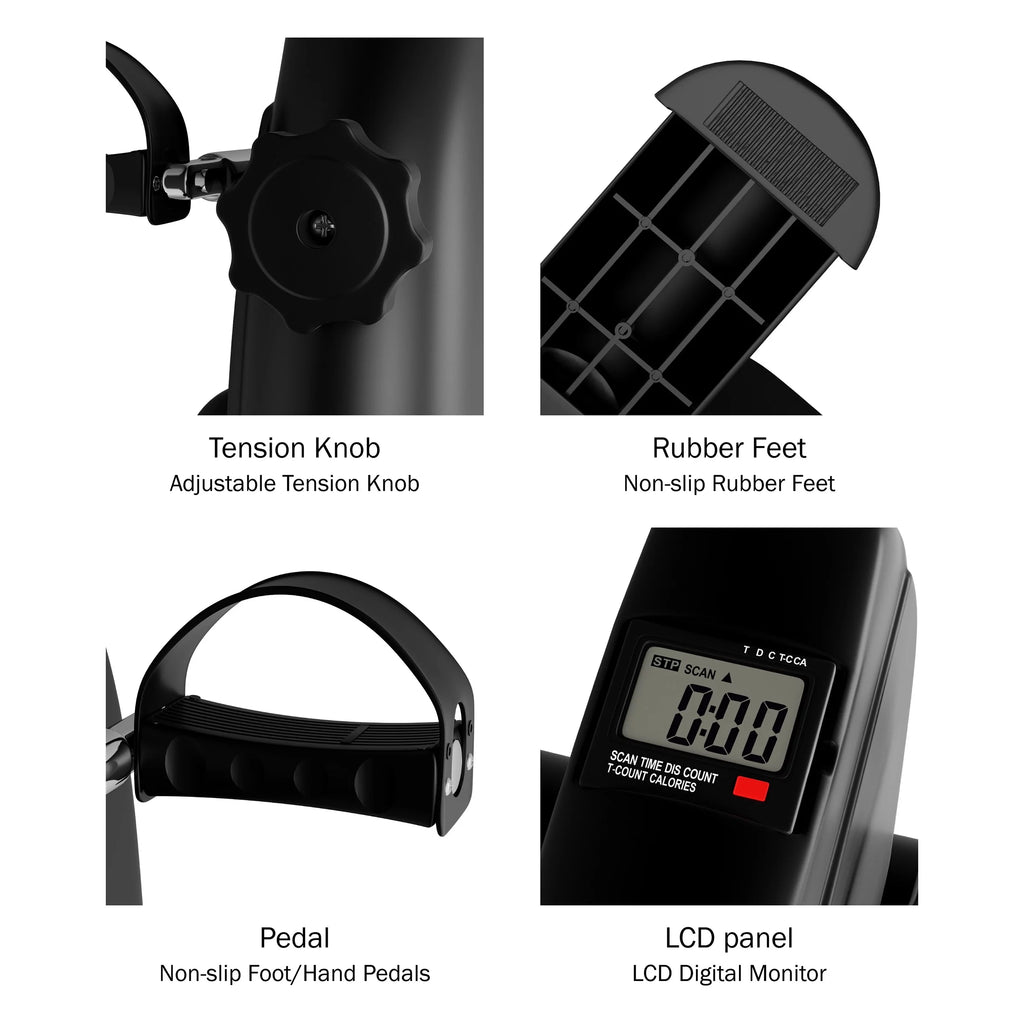 Under Desk Bike and Pedal Exerciser with Calorie Counter J318