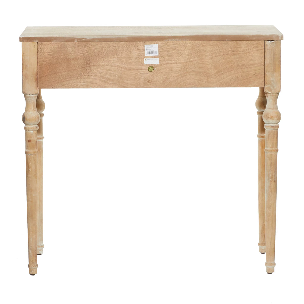 Brown Wood Carved 2 Drawers Console Table X625839