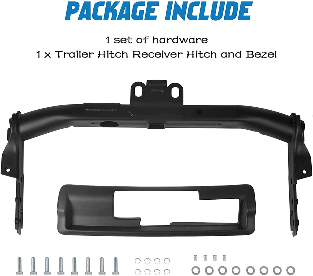 Hitch Receiver and Bezel Class IV Trailer Tow Hitch Receiver 2 Packages G681