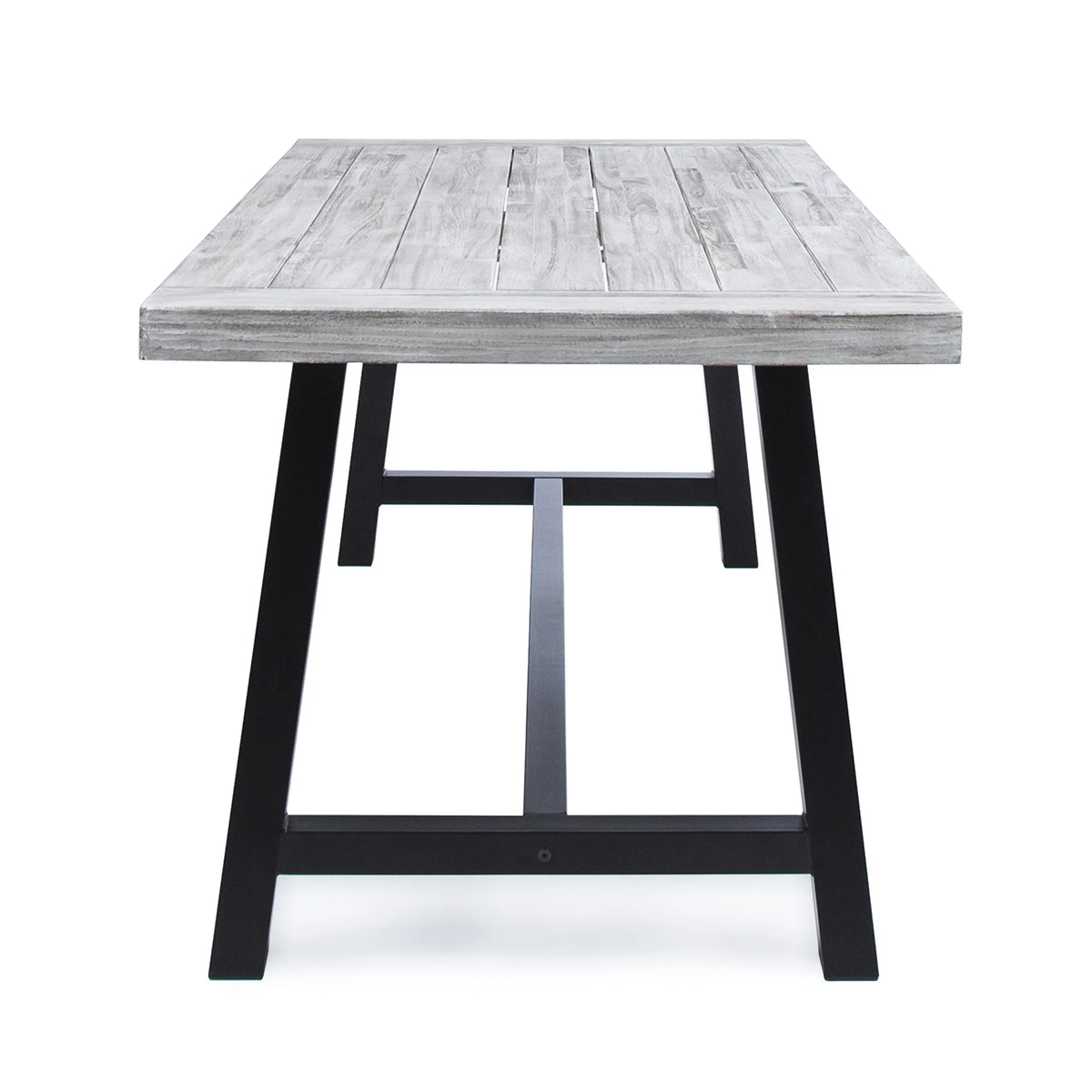 Light Grey Acacia Wood Rectangular Dining Table X44153
