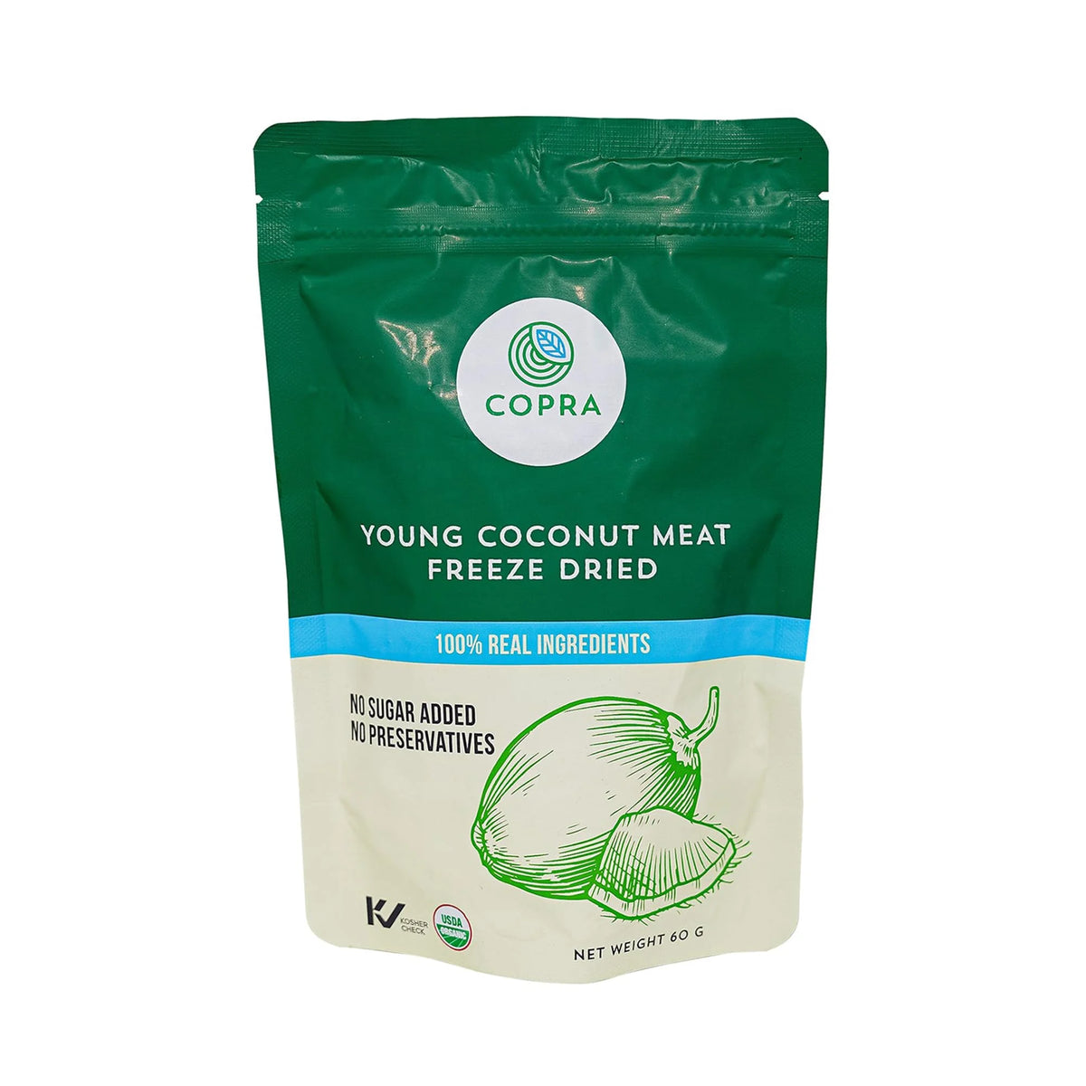 Young Thai Coconut Freeze-Dried Meat, Case of 10 A84035