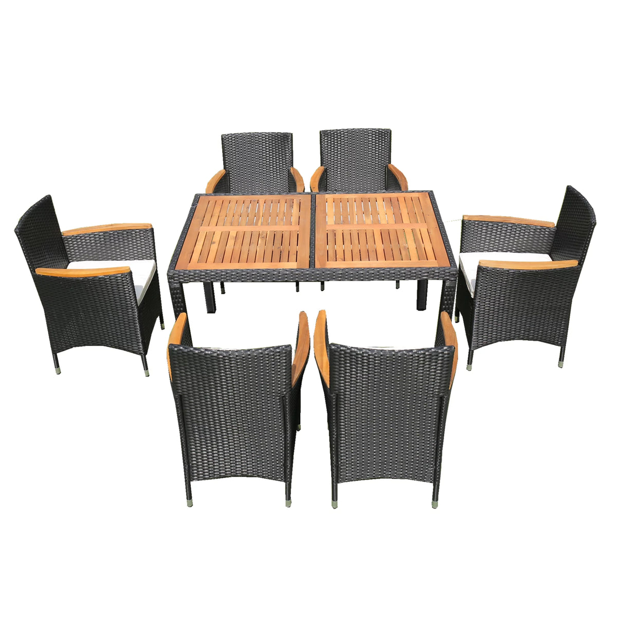 7-Piece Outdoor Patio Wicker Dining Set H5775
