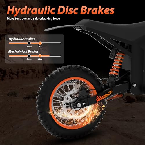 14"/12" Fat Tire 2000W Electric Dirt Bike with 48V 21AH Battery D47651