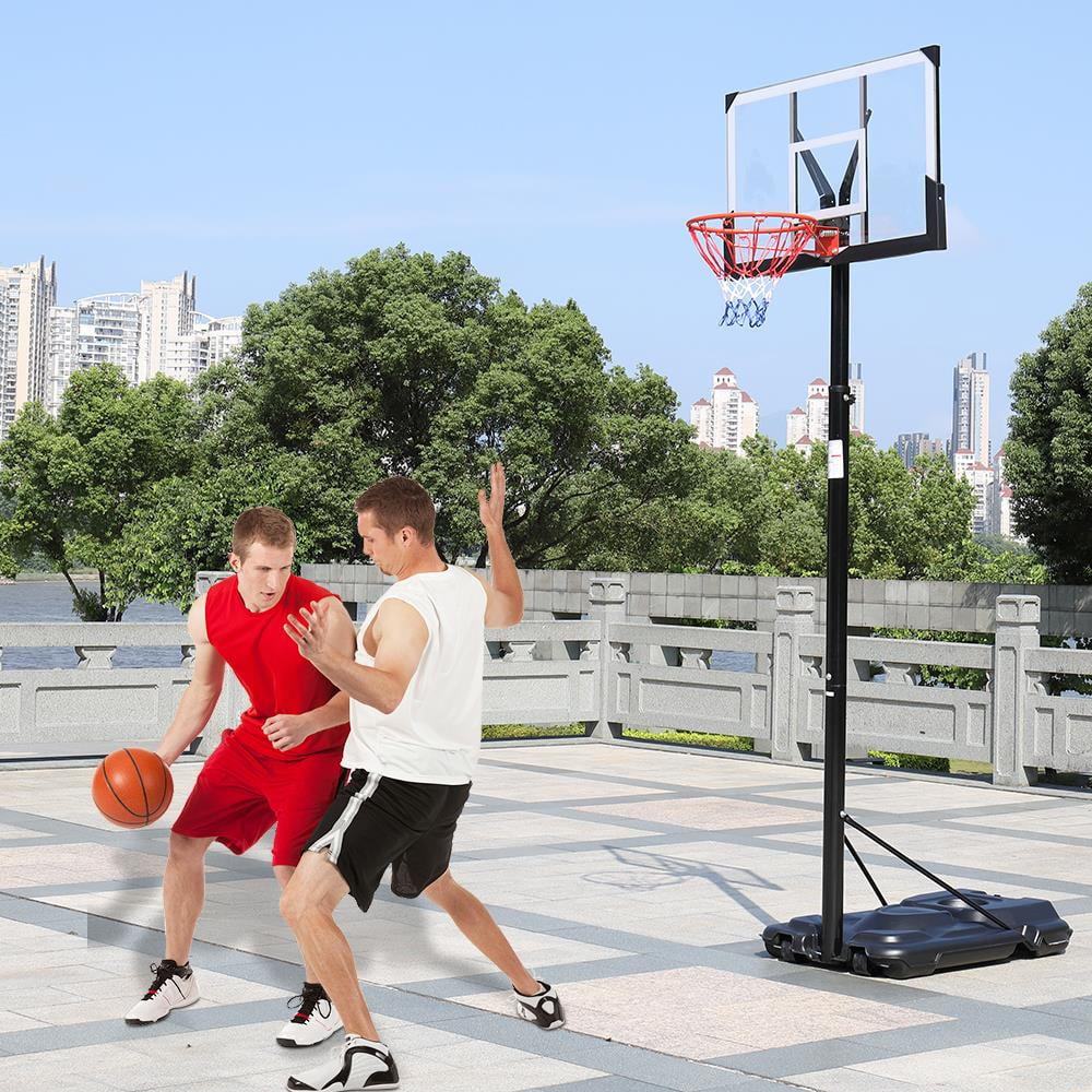 Portable Basketball Hoop with Wheels and Shatterproof Backboard P276032