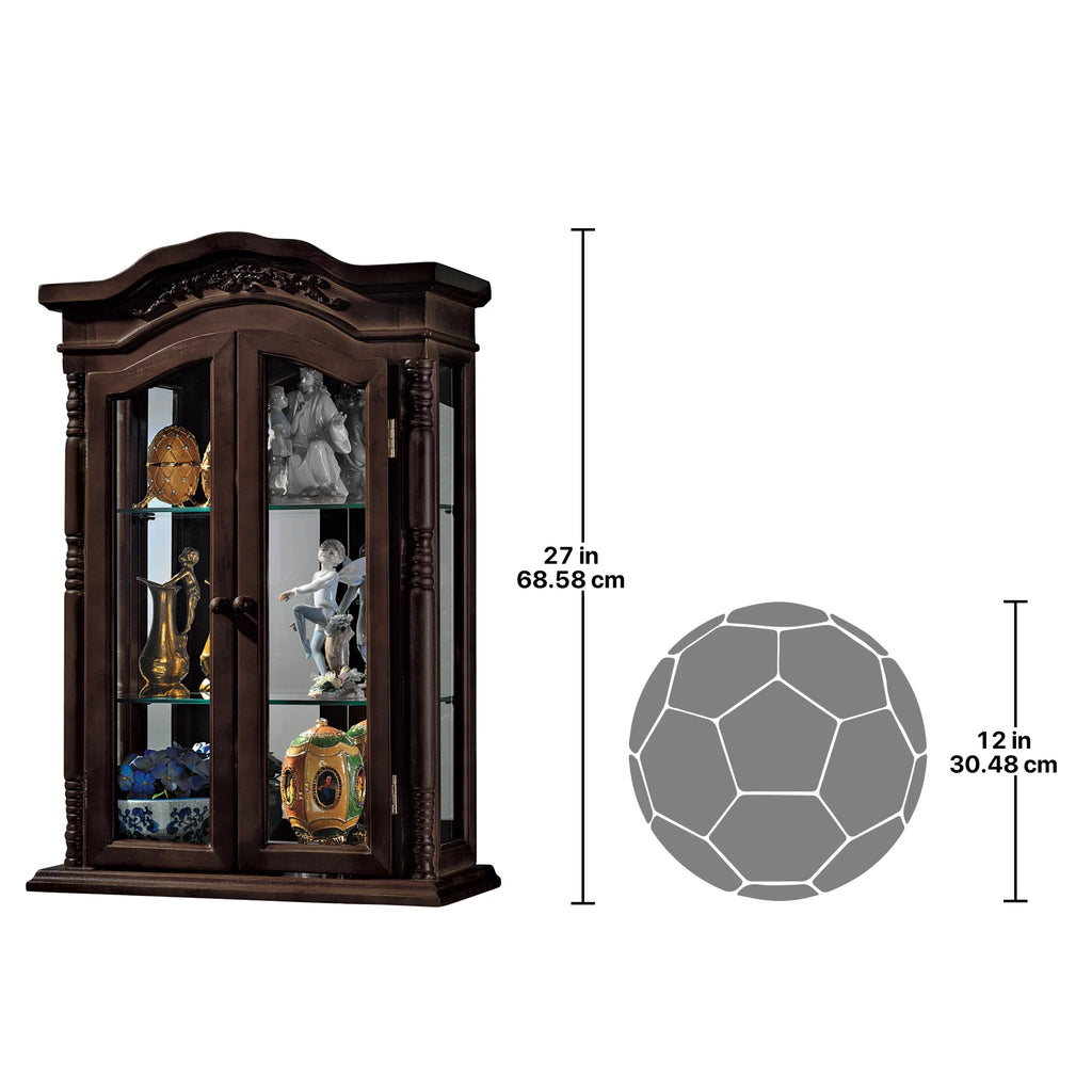 Hardwood Wall Curio Cabinet F321