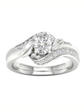 3/4Ct TDW Diamond 14k White Gold Bypass Engagement Ring K410134