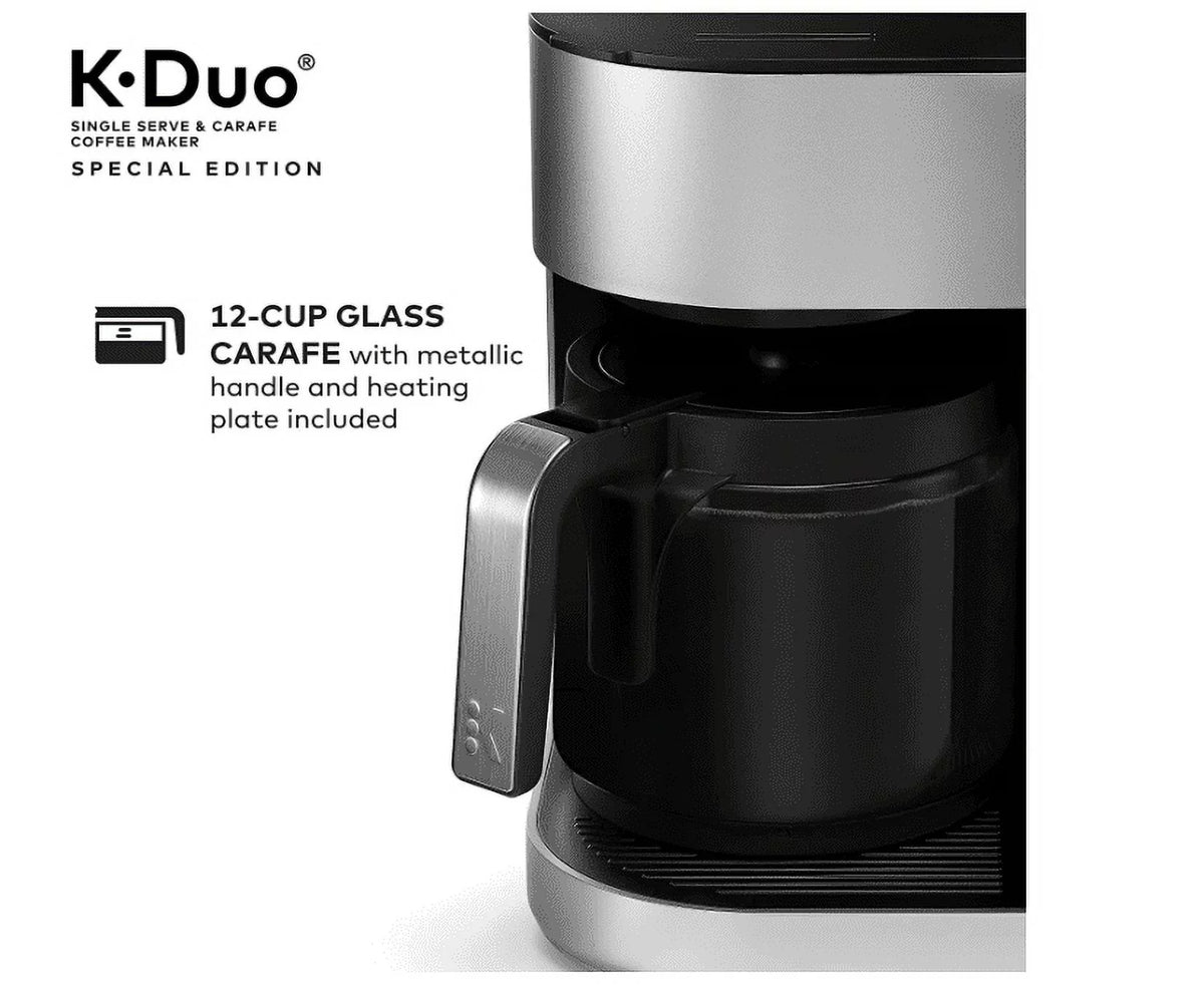 Silver Single Serve and 12-Cup Drip Coffee Maker B64181