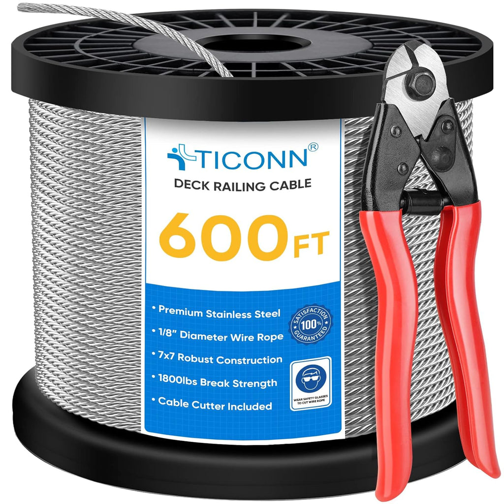 1/8 300ft Stainless Steel Wire Rope Aircraft Cable I627643
