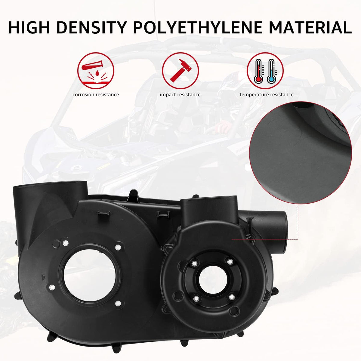 Inner Clutch Variator Cover CVT Air Guide Transmission Housing for Can Am Maverick X3 X978