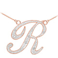 18" Diamond Initial Necklace S9723