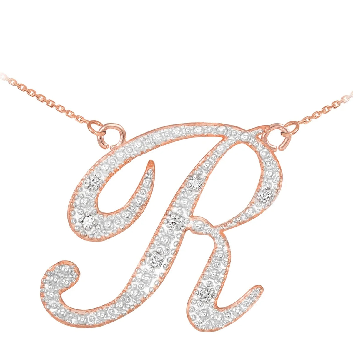 18" Diamond Initial Necklace S9723