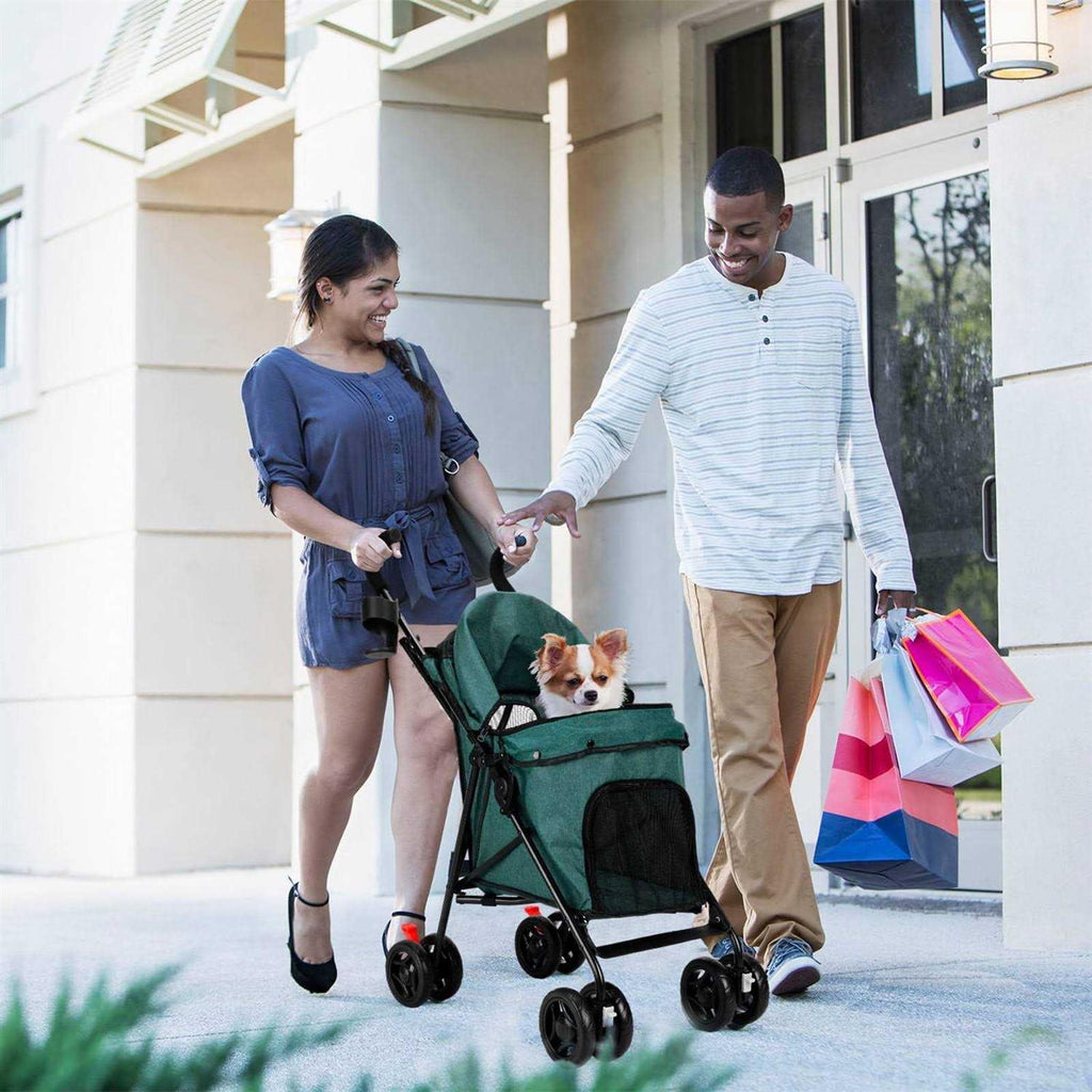 Foldable Pet Stroller with Cup Holder U236633