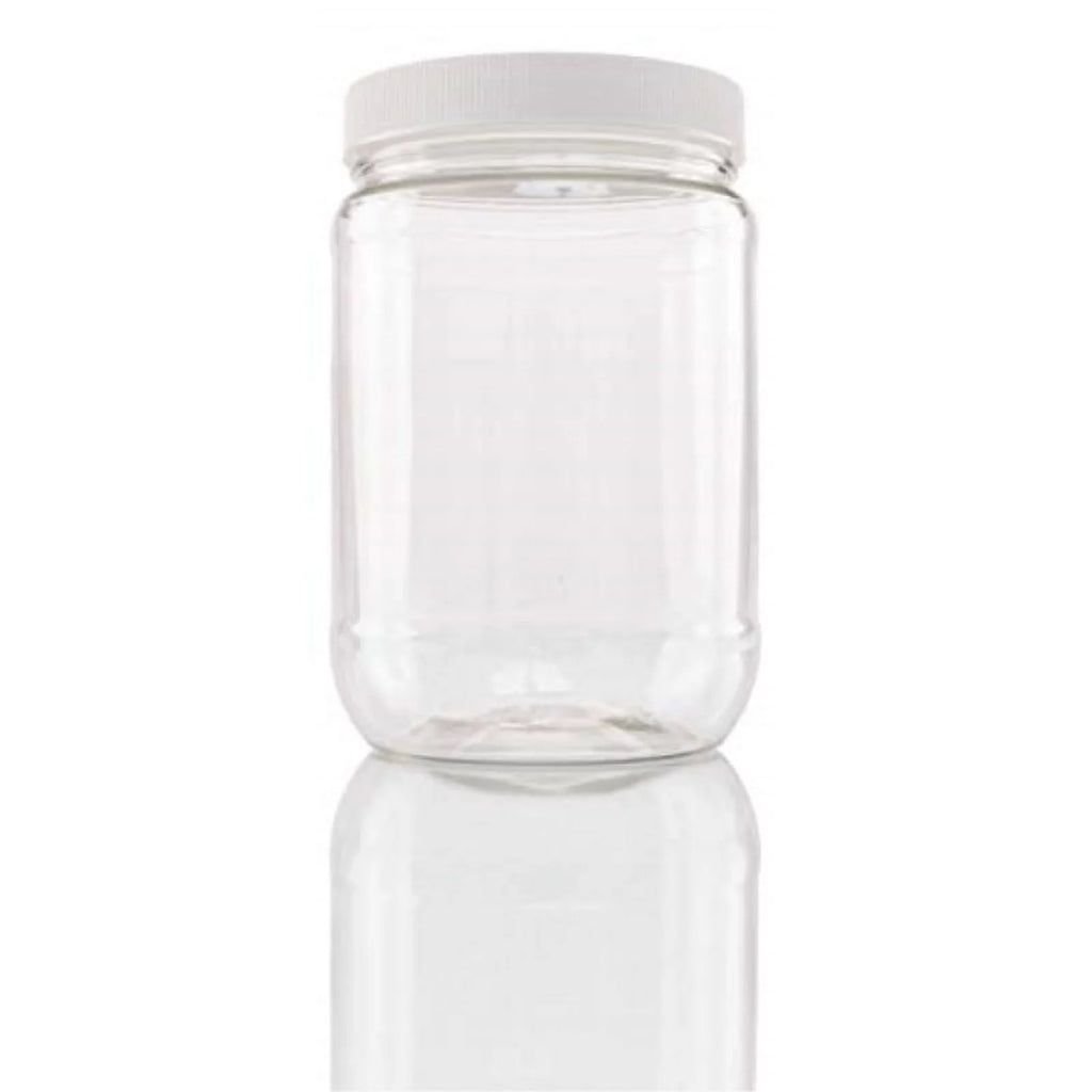 32 oz. Plastic Wide Mouth Jars with Lids, Pack of 6 O171276