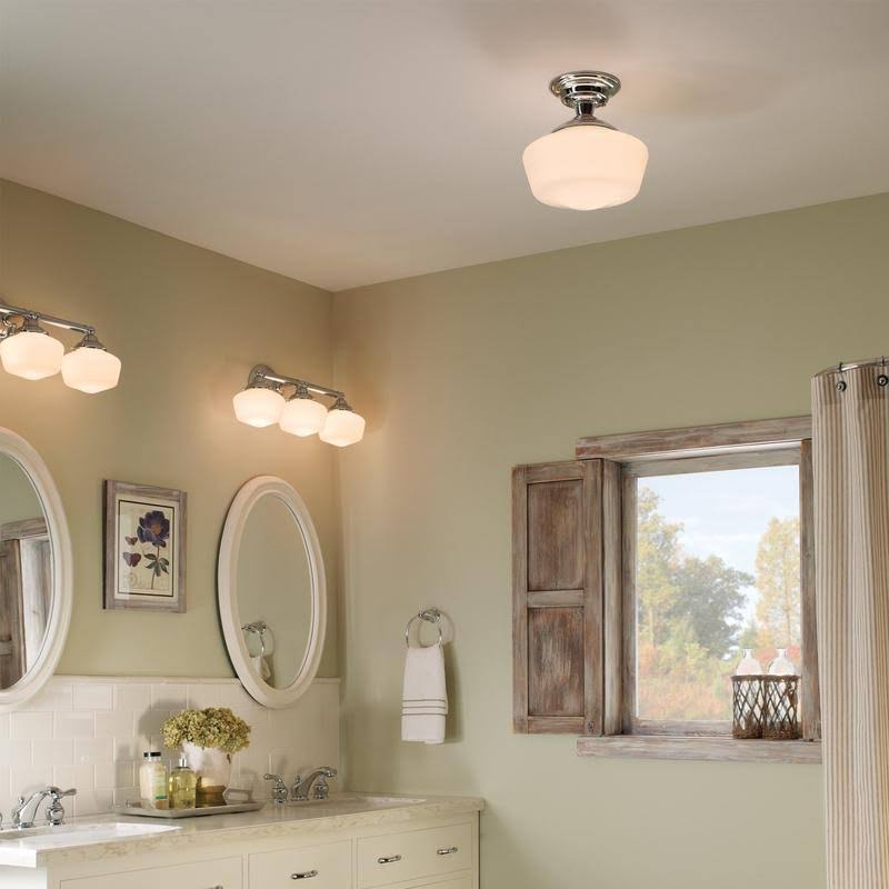Chrome Semi Flush Mount Light R217809