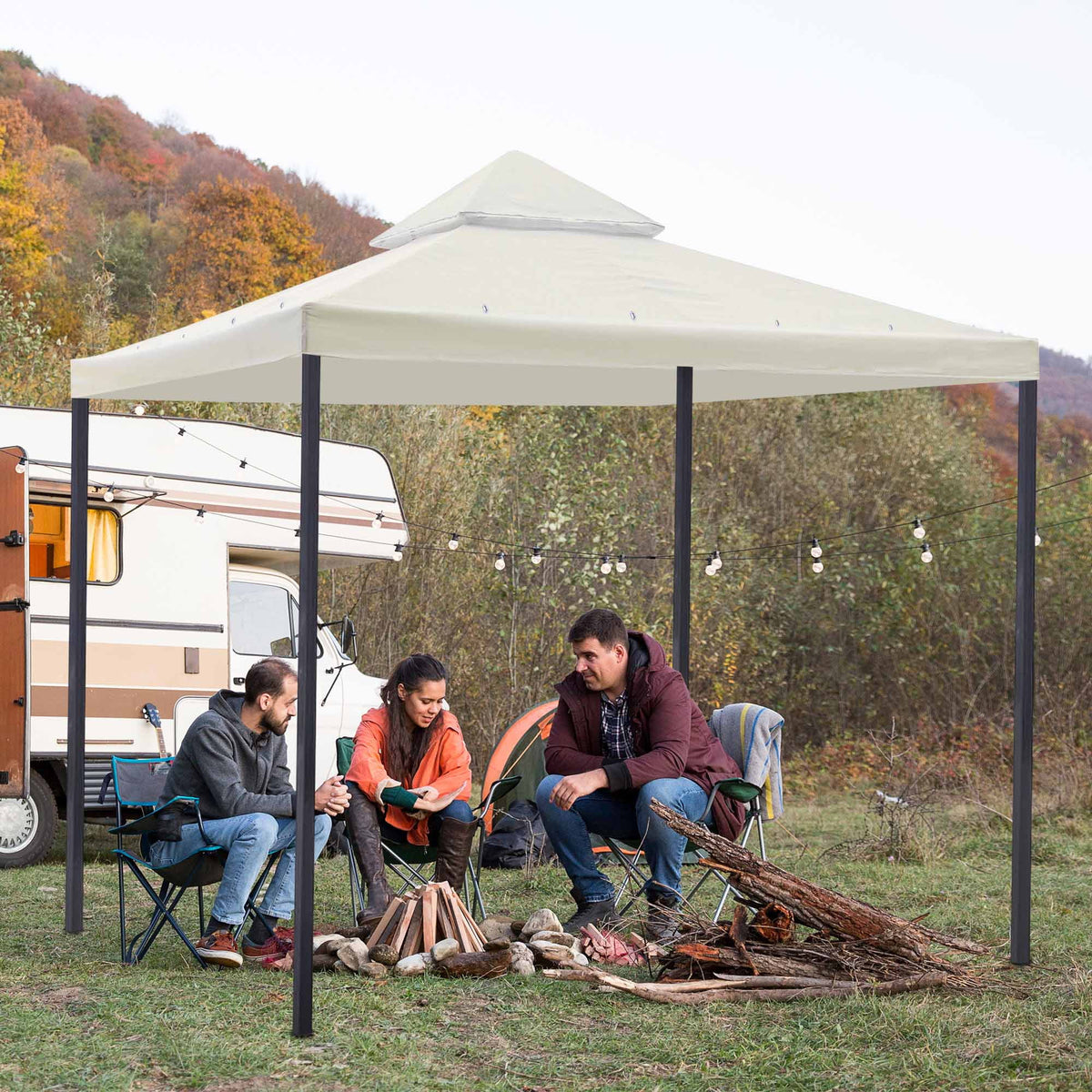 Ivory Canopy Top Replacement for 10'x10' Gazebo Cover R24066