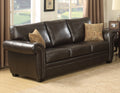 Brown Leather Gel Sofa W76856