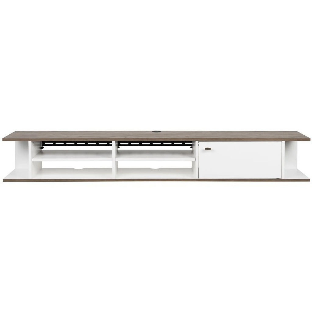White Wood Wall Mounted TV Stand Q486