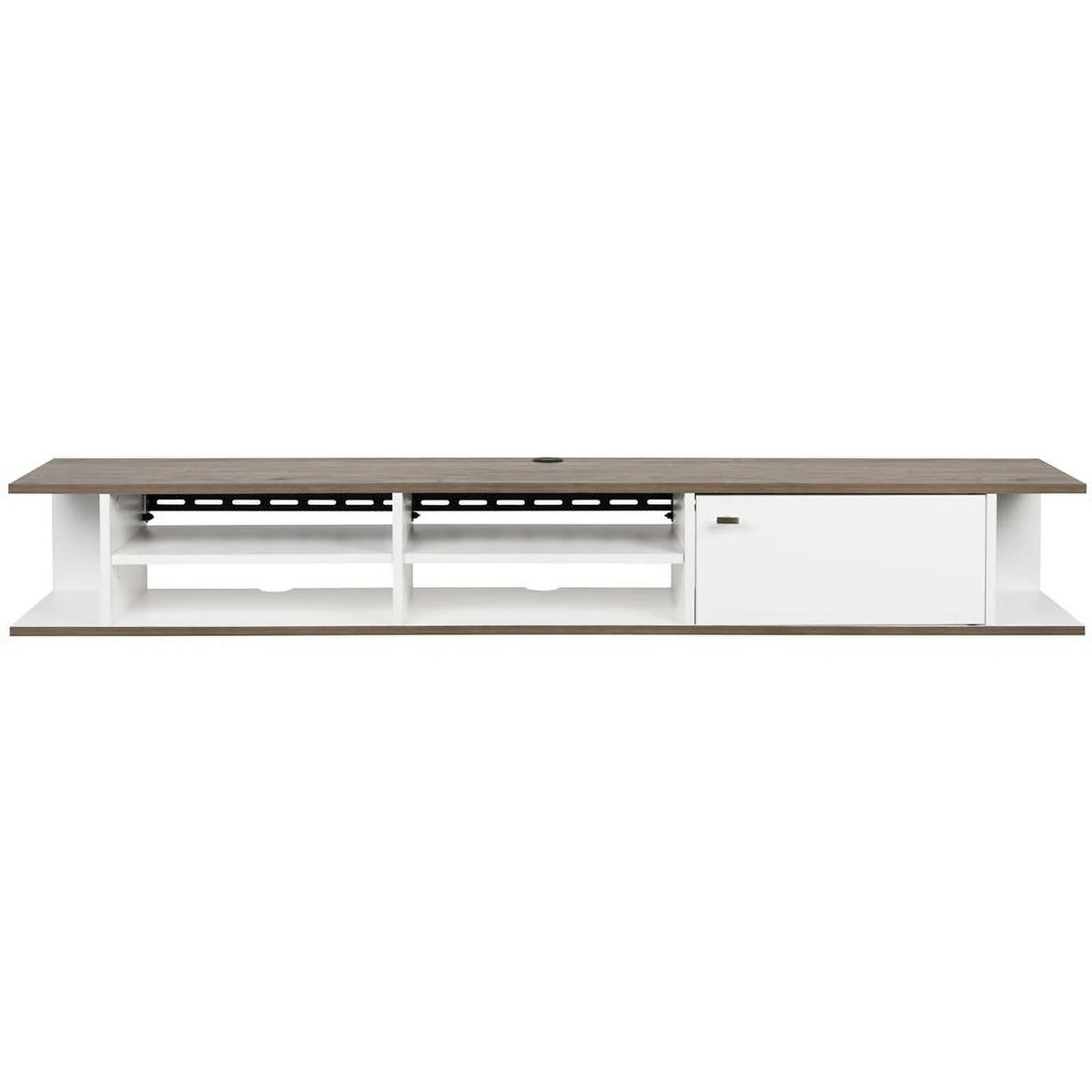White Wood Wall Mounted TV Stand Q486