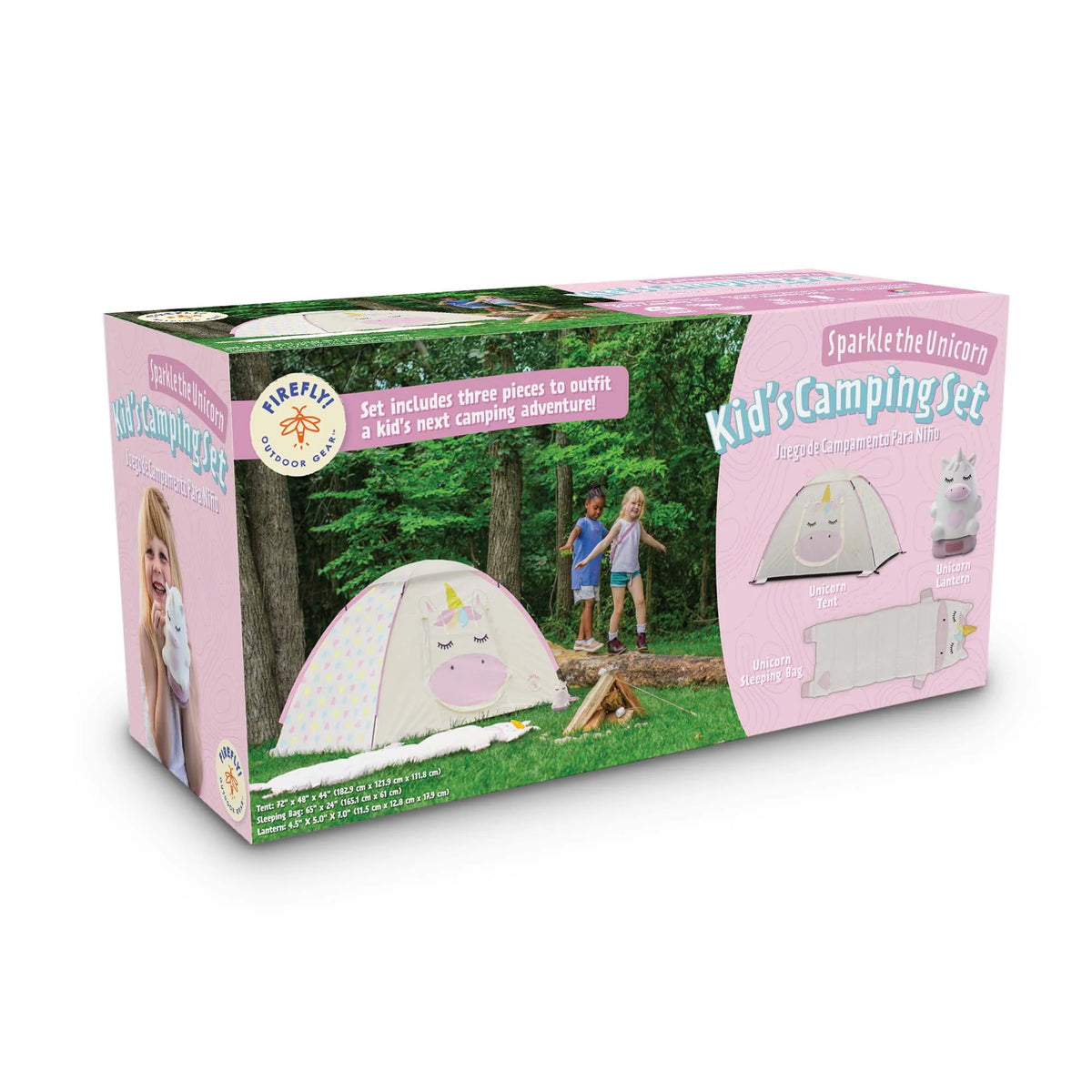 Kid's Camping Combo One-room Tent Sleeping Bag Lantern J938870