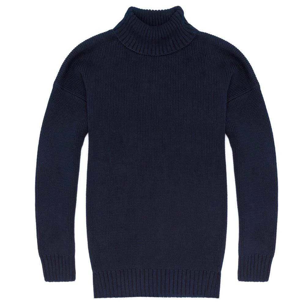 Black 100% Cotton Roll Neck Jumper H9829
