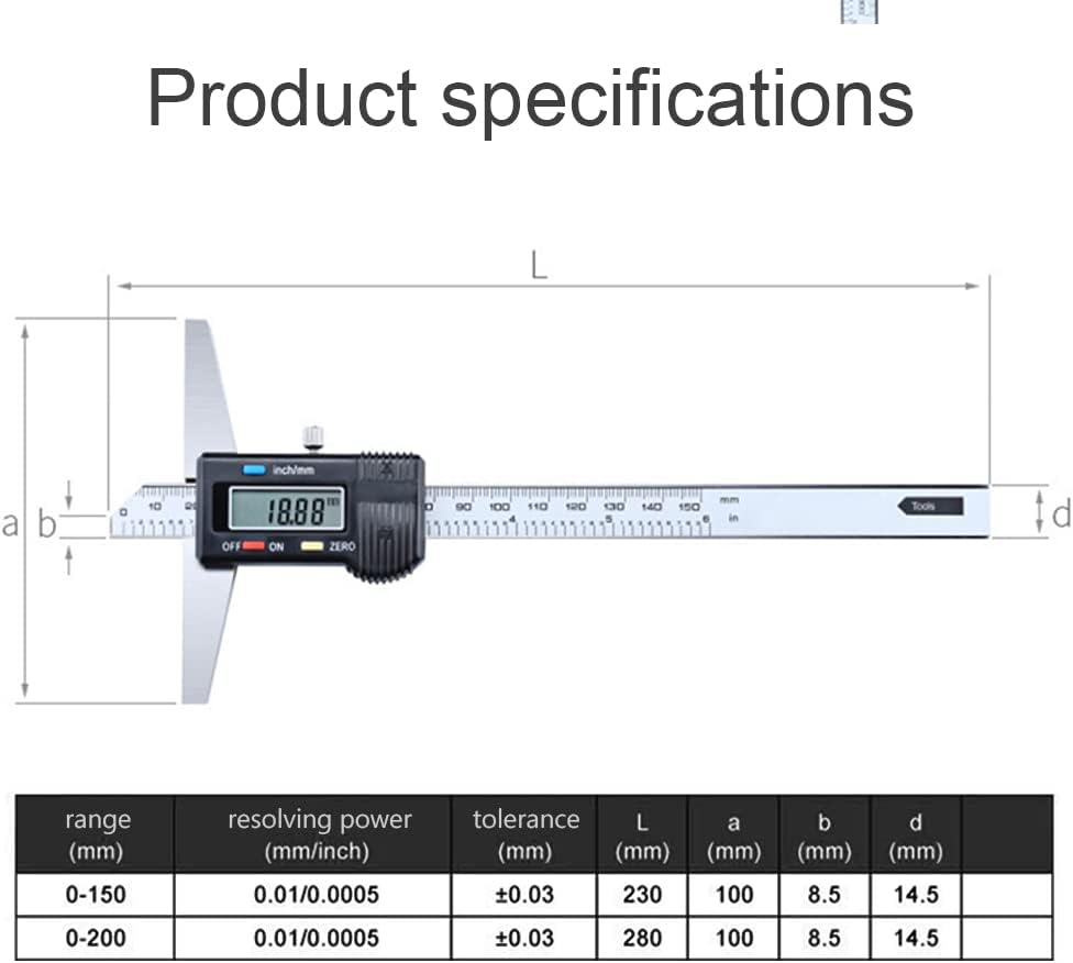 Digital Depth Caliper (200mm) F24602