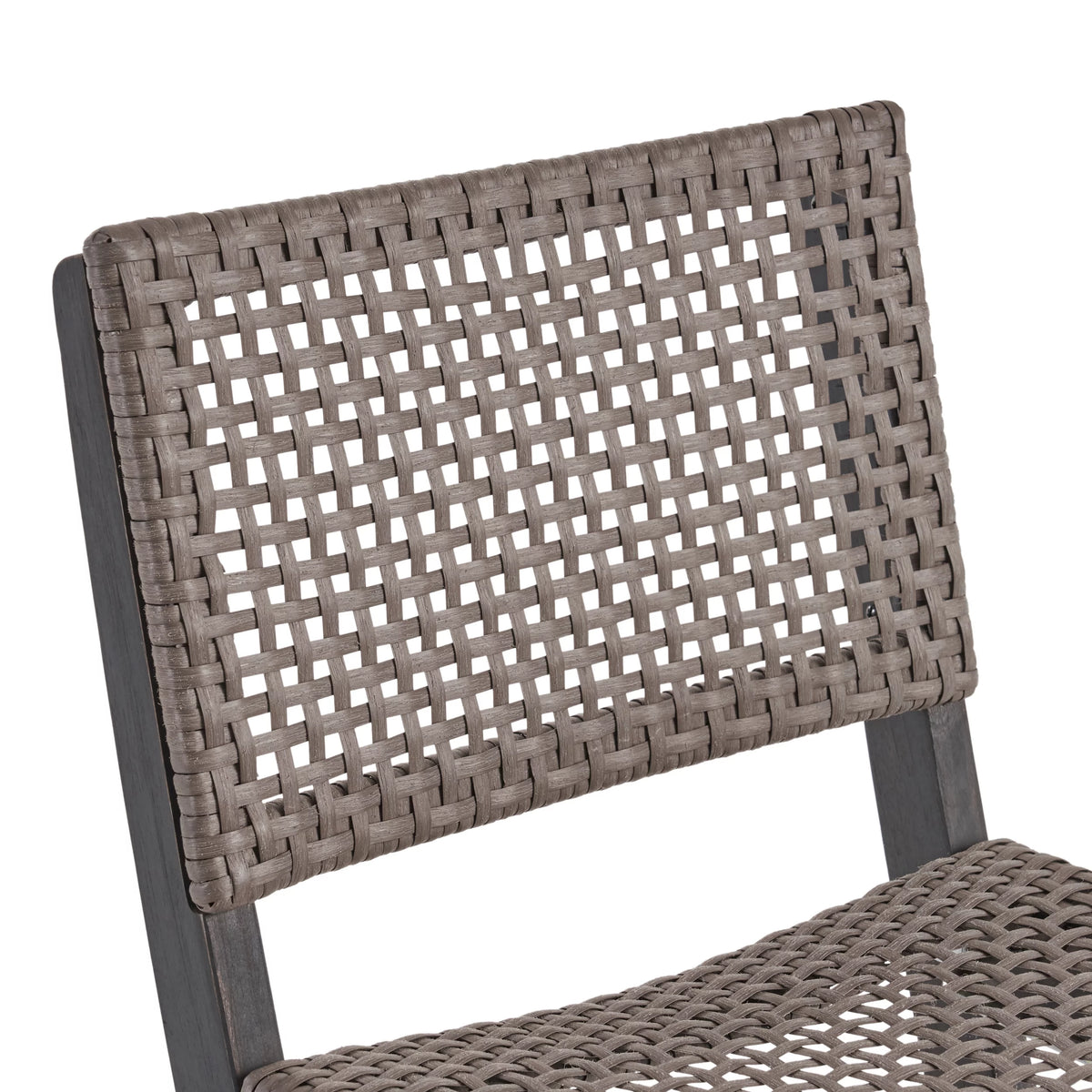 3-Pc Wood and Wicker Bar Height Set U52218