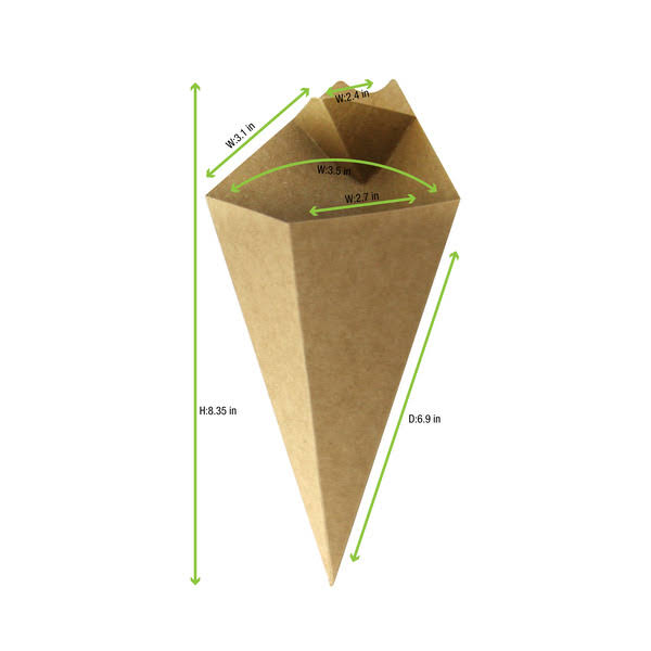 Kraft Paper Cones with Dipping Sauce L8553