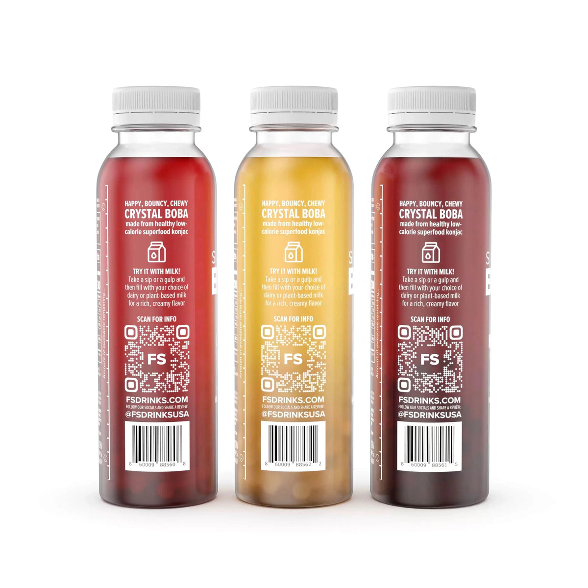 12-Pack of 12oz Bottles Boba Tea Starter Pack T7858
