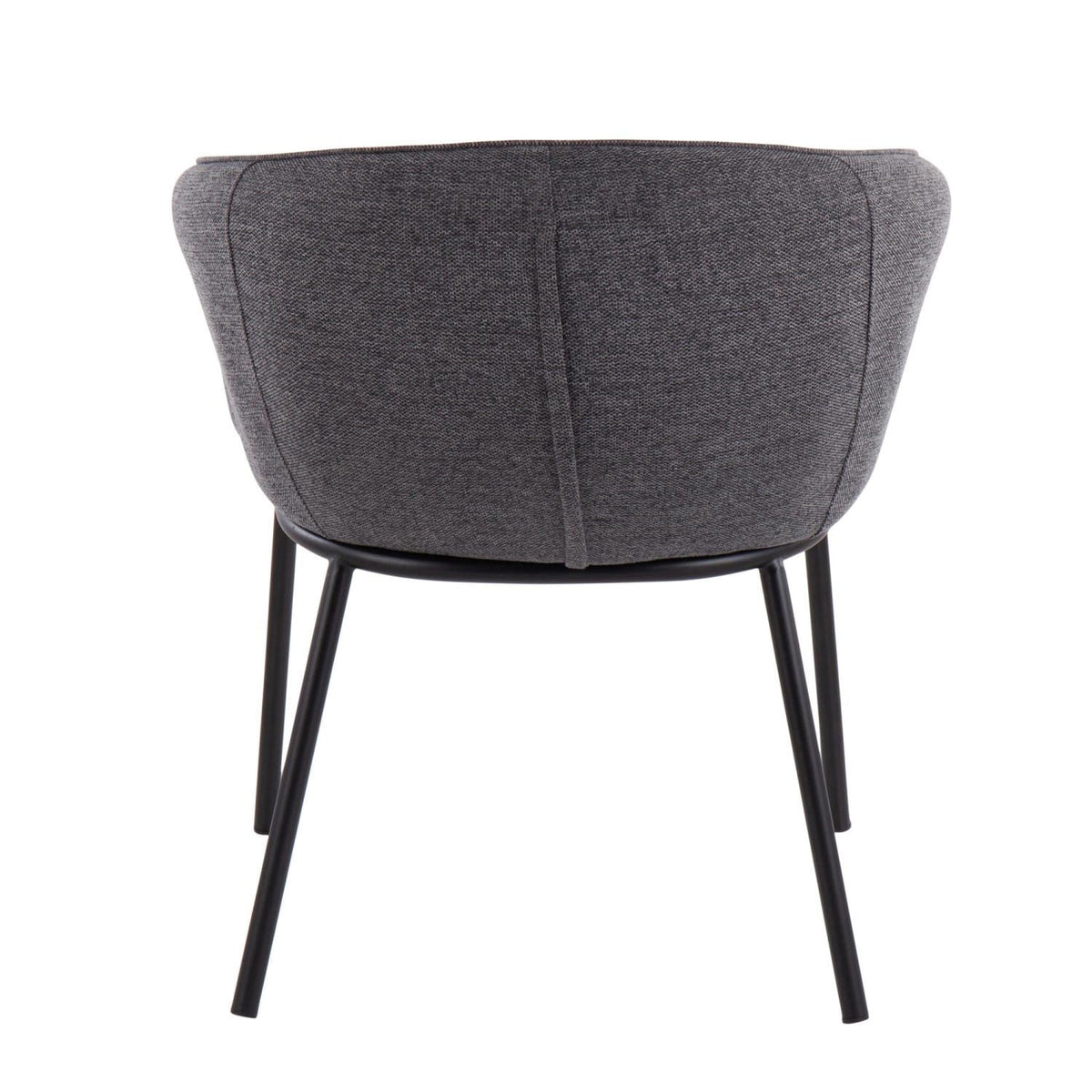 Black Steel and Charcoal Fabric Chair K677