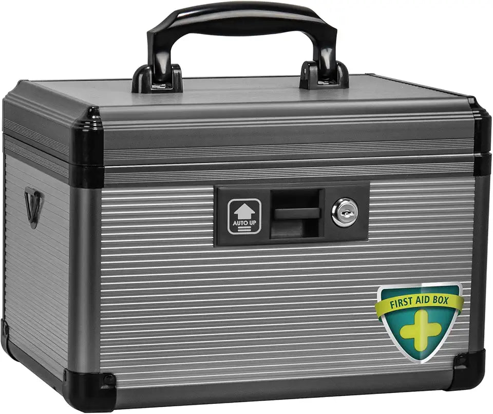Medicine Lock Box with Lock Aluminum 12 Inch V4266