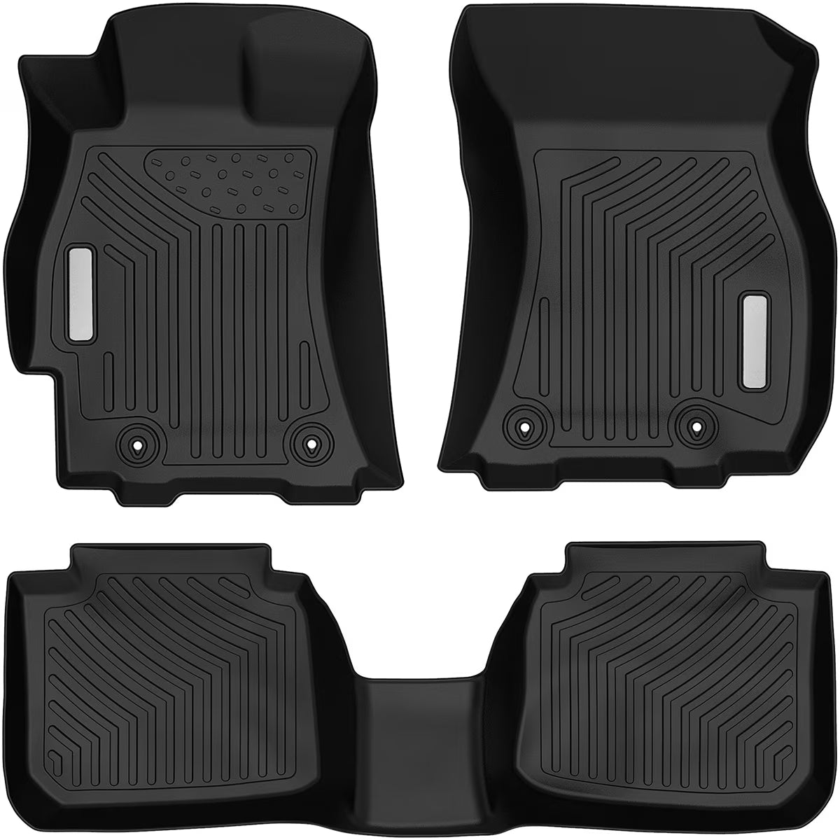 3 Piece TPE Rubber Floor Mats for Subaru Outback & Legacy Full Set All-Weather Z35088
