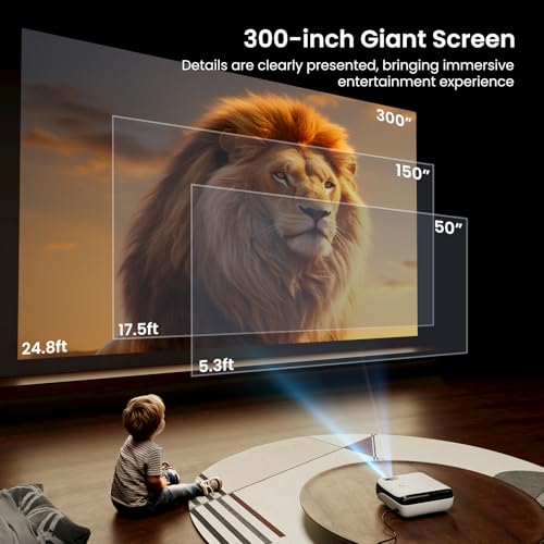 1080P Bluetooth Portable Outdoor Movie Projector with Built-in Speaker F651395