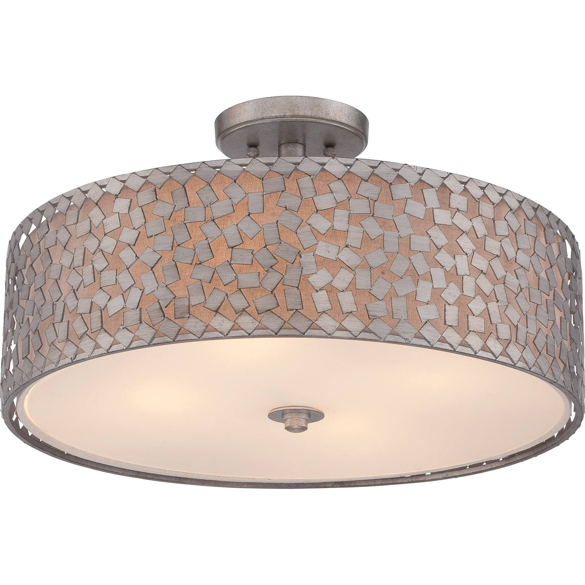 Four Light Semi-Flush Mount in Old Silver Finish B79187