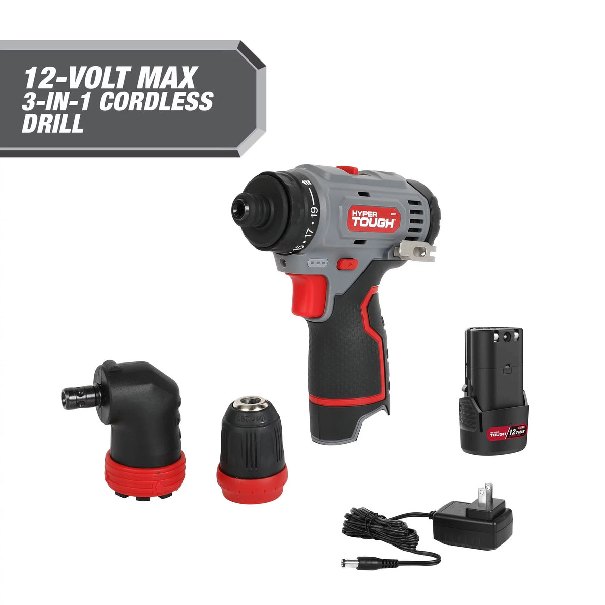 12V Max Lithium-Ion 3-in-1 Multi-Head Power Drill Set with Battery and Charger I716