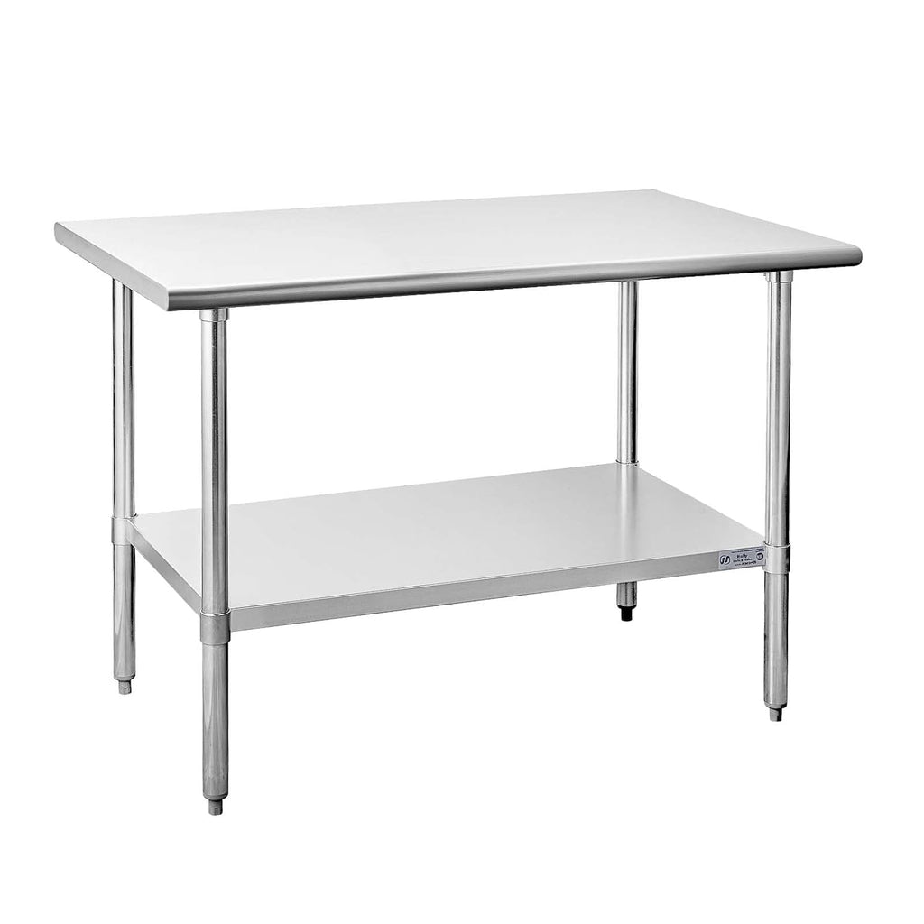 Stainless Steel Commercial Heavy Duty Table with Undershelf and Galvanized Legs L409