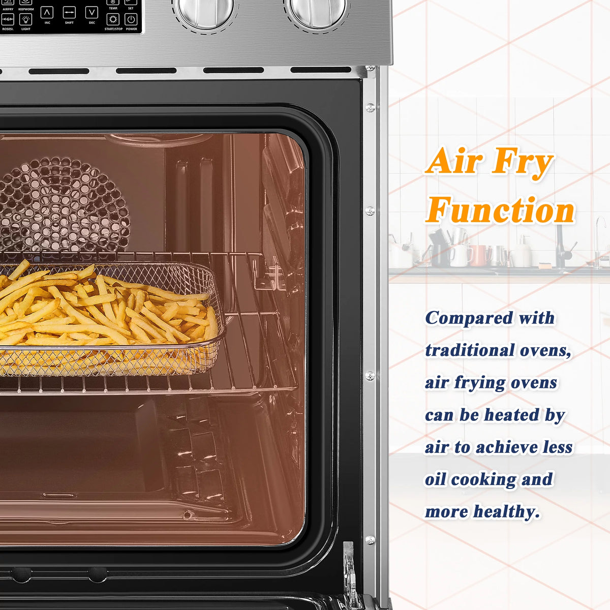 24 inch 2.9 Cu.ft Freestanding Electric Range with Convection Oven Y103