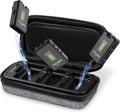 Wireless Lavalier Microphone with Charging Case, 2.4G Compact Dual-Channel Lapel Mic System E44618