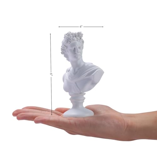 White Greek Head Bust Statue I91737