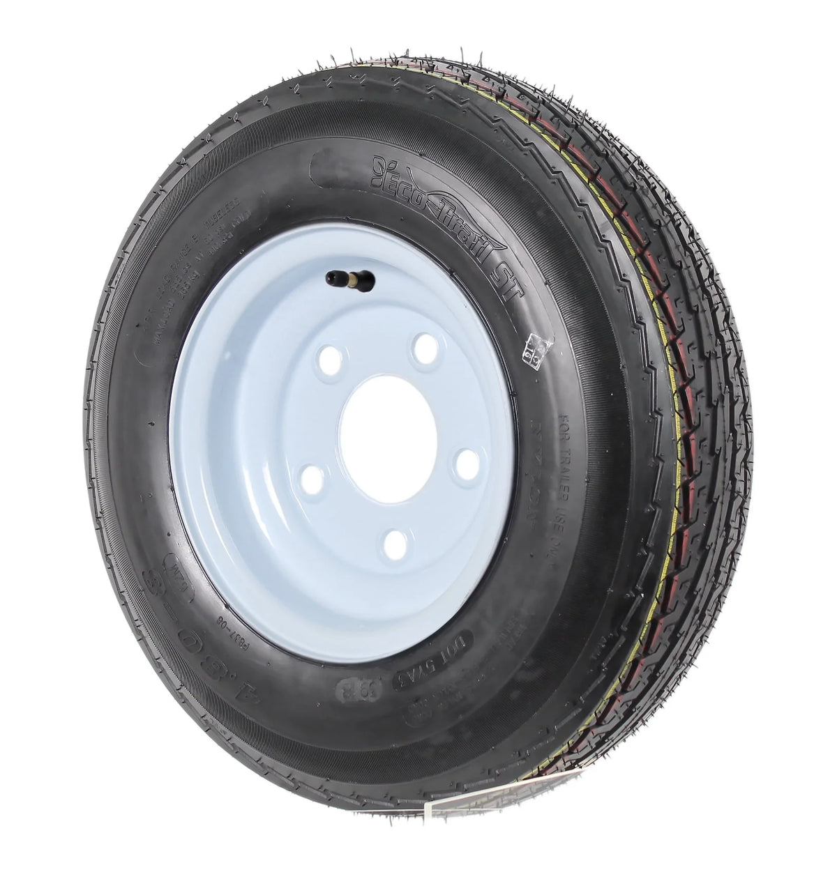 Two Trailer Tires On Rims 4.80-8 5 Lug White V82845