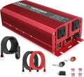 1500W Power Inverter Dual AC Outlets Dual USB DC 12V to 110V AC Car Inverter with Digital Display 4 External 40A Fuses Y1009
