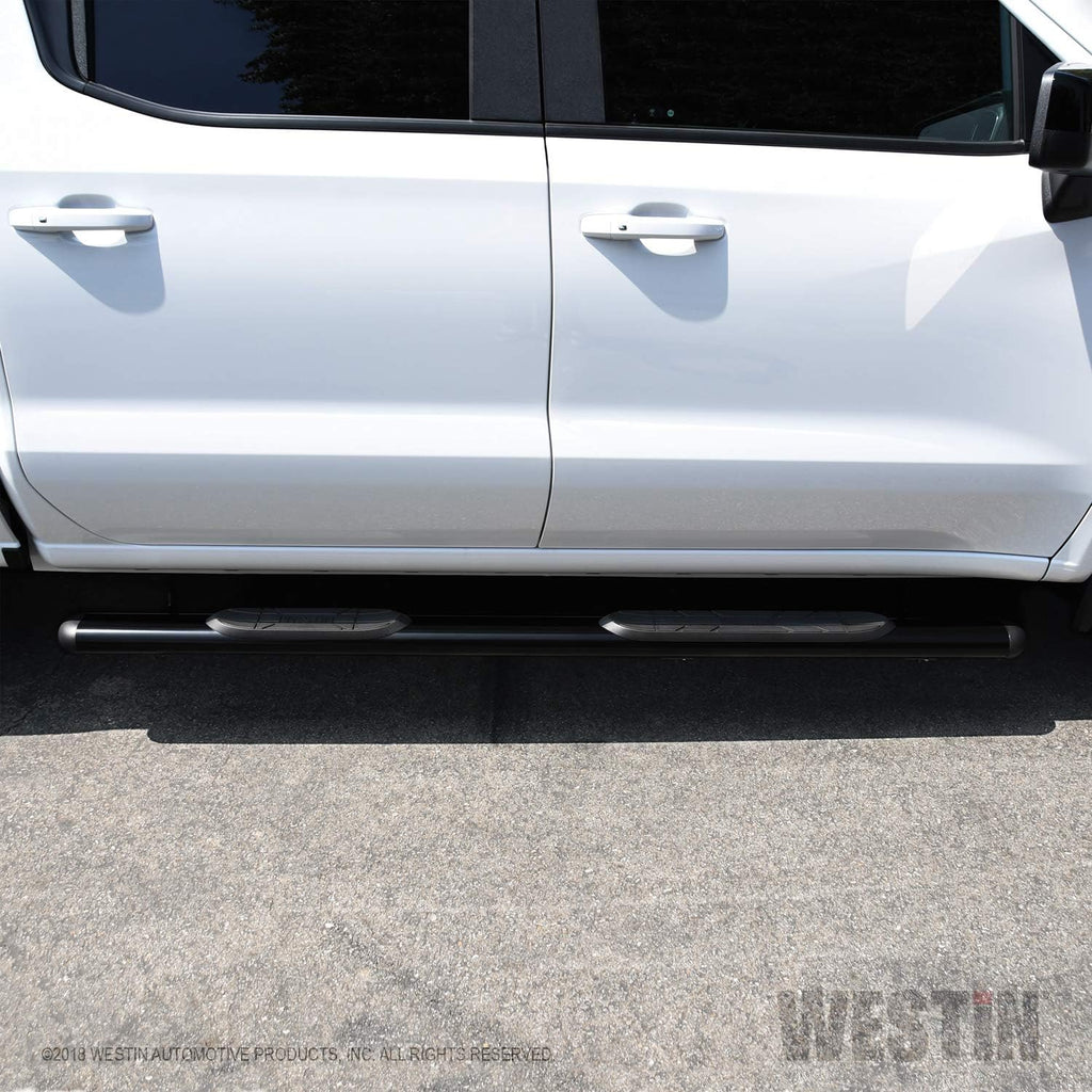 Black 3 inch Oval Nerf Step Bar Mount Kit B72559