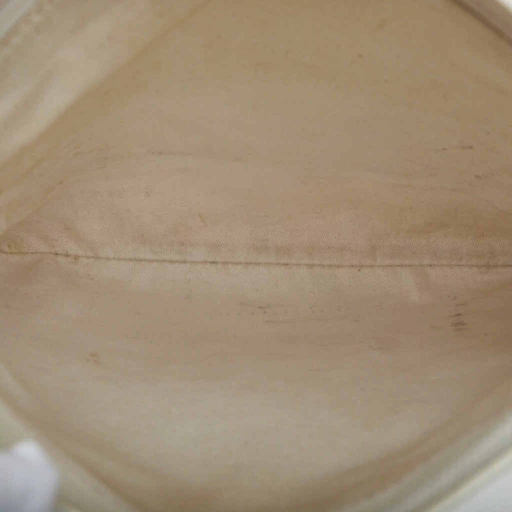 Pre-Owned Pink White Canvas Leather Shoulder Bag N370975