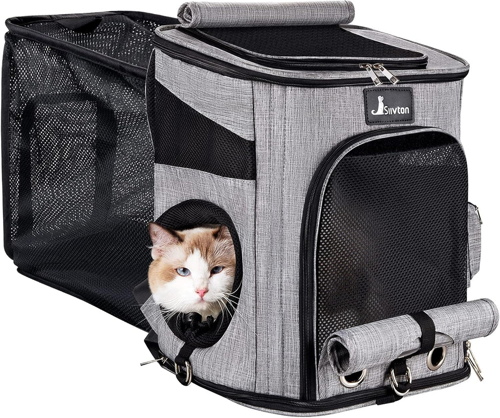 Expandable Pet Carrier Backpack with Breathable Mesh D60090