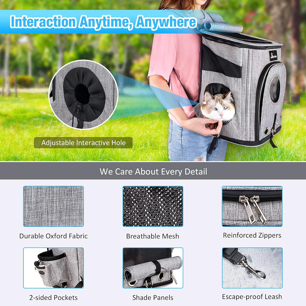Expandable Pet Carrier Backpack with Breathable Mesh D60090