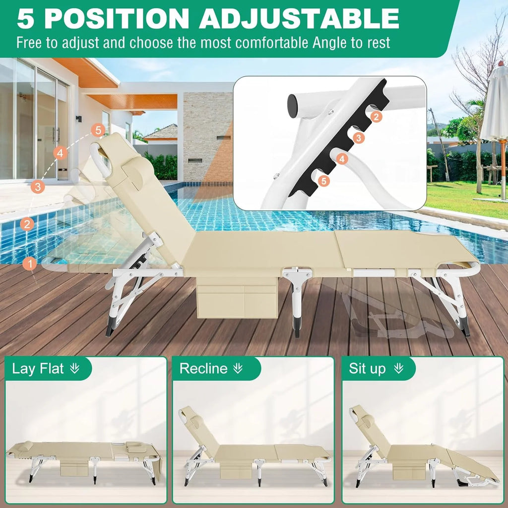 Folding Tanning Chair with Face Arm Hole P525775
